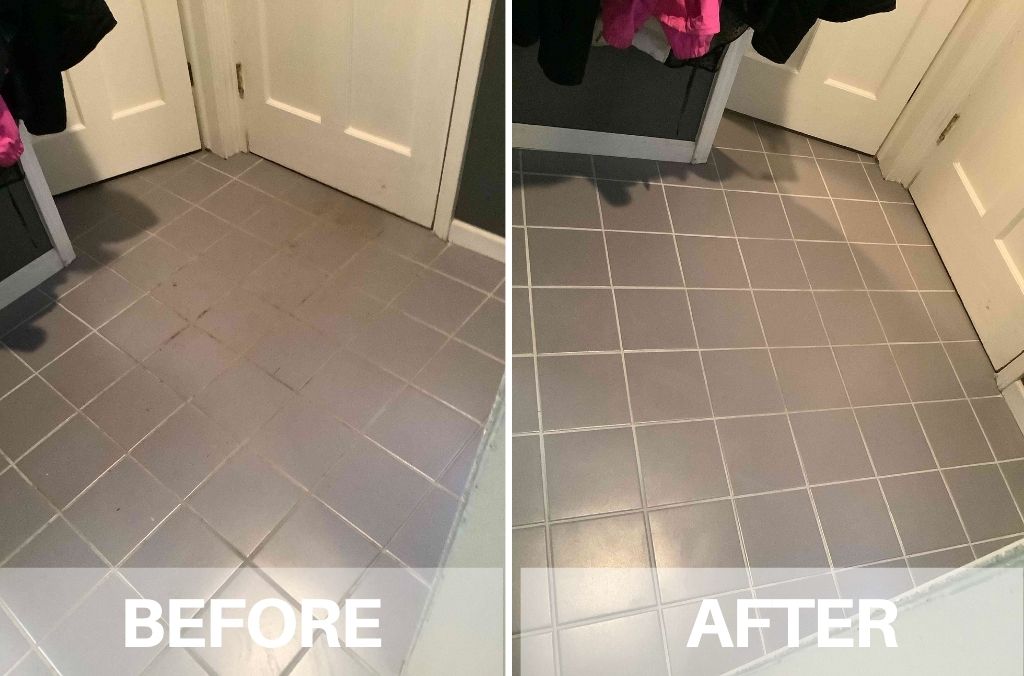 Clean and restored bathroom by GroutRevive
